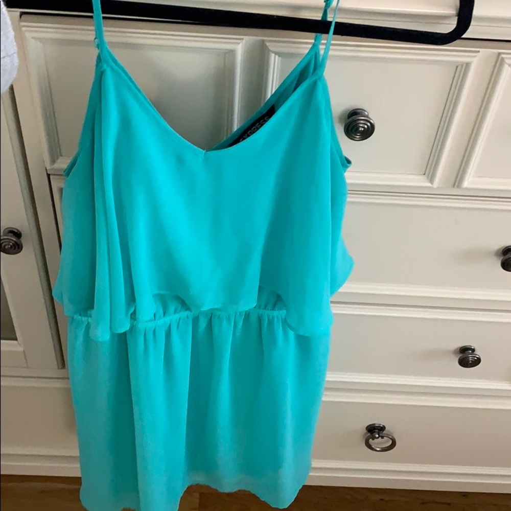 Teal, flowy dress!